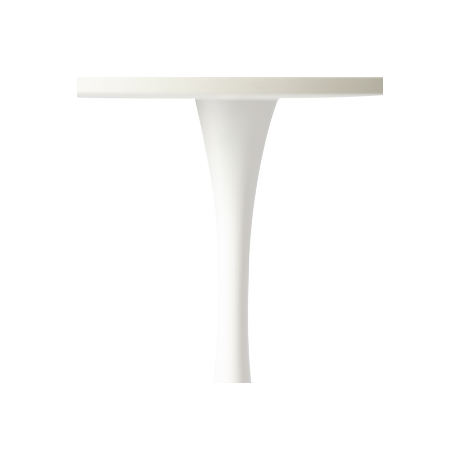 Table ronde Aykah 39.5&nbsp;po pour 4 – Table ronde à surface blanche – Économise de l'espace avec base en métal pour salle à manger, cuisine, salon