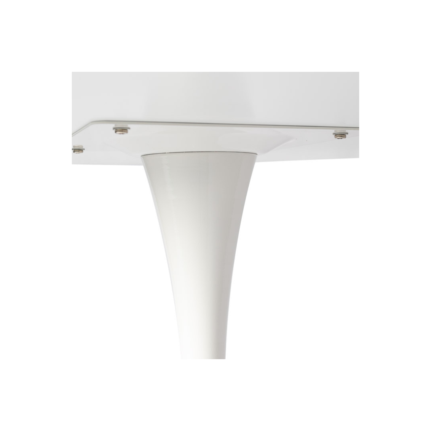 Table ronde Aykah 39.5&nbsp;po pour 4 – Table ronde à surface blanche – Économise de l'espace avec base en métal pour salle à manger, cuisine, salon