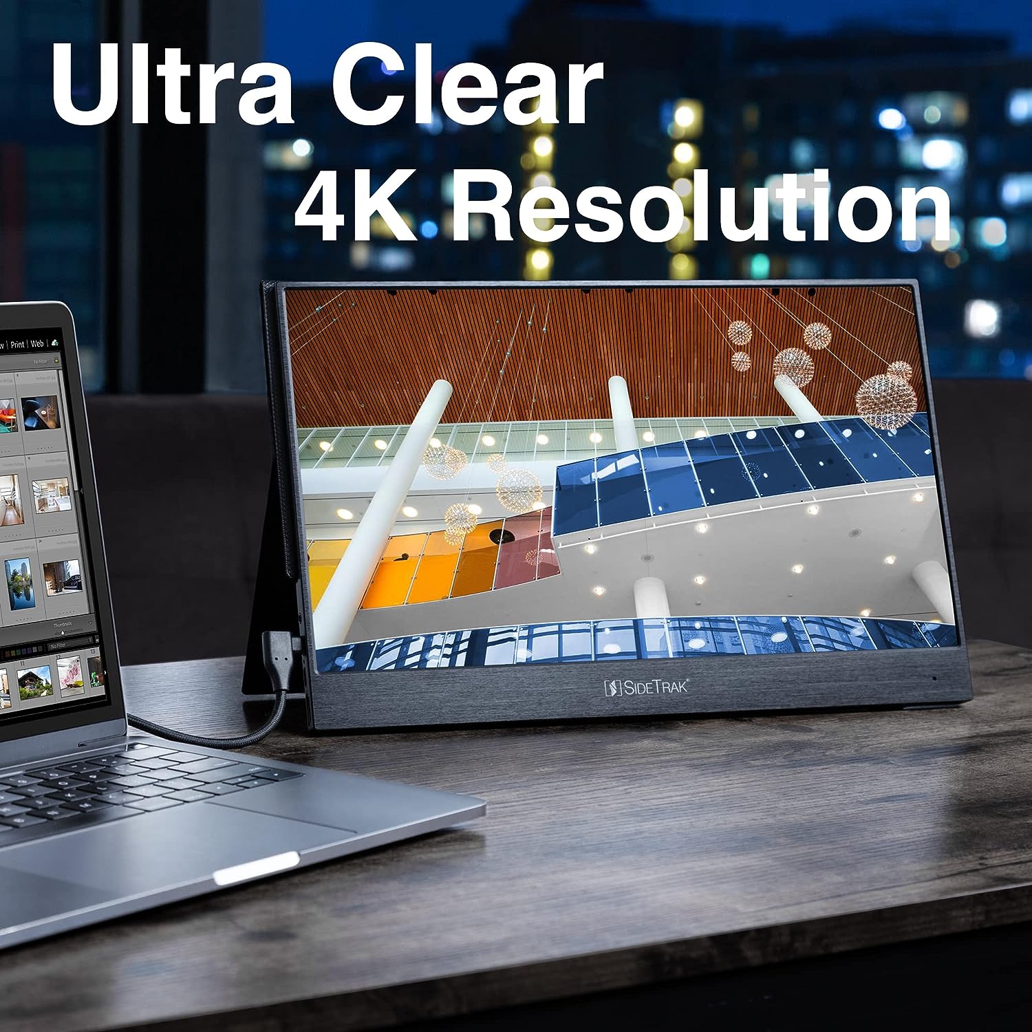 SideTrak Solo 15.6" Freestanding Portable 4K Touchscreen Monitor, USB-C Or Mini HDMI