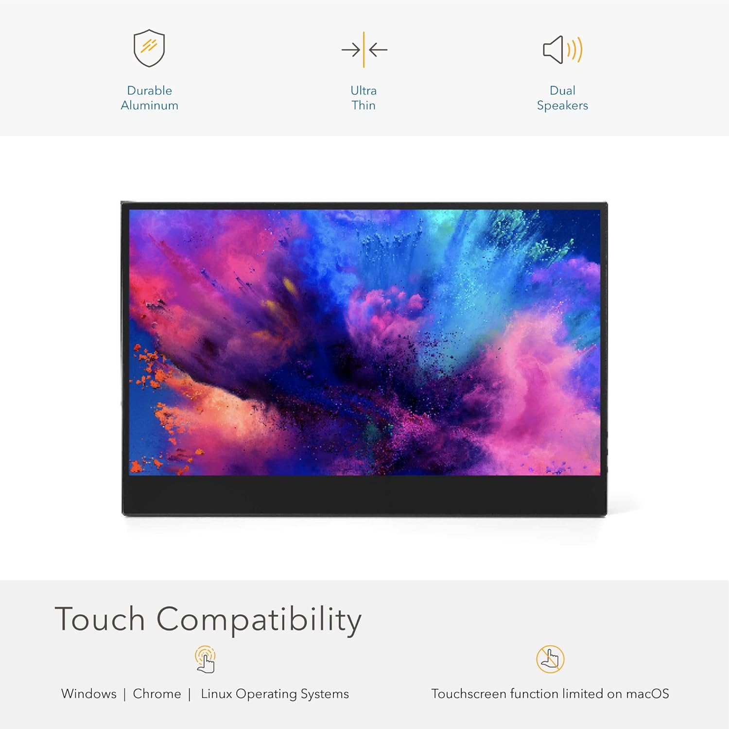 SideTrak Solo 15.6" Freestanding Portable 4K Touchscreen Monitor, USB-C Or Mini HDMI