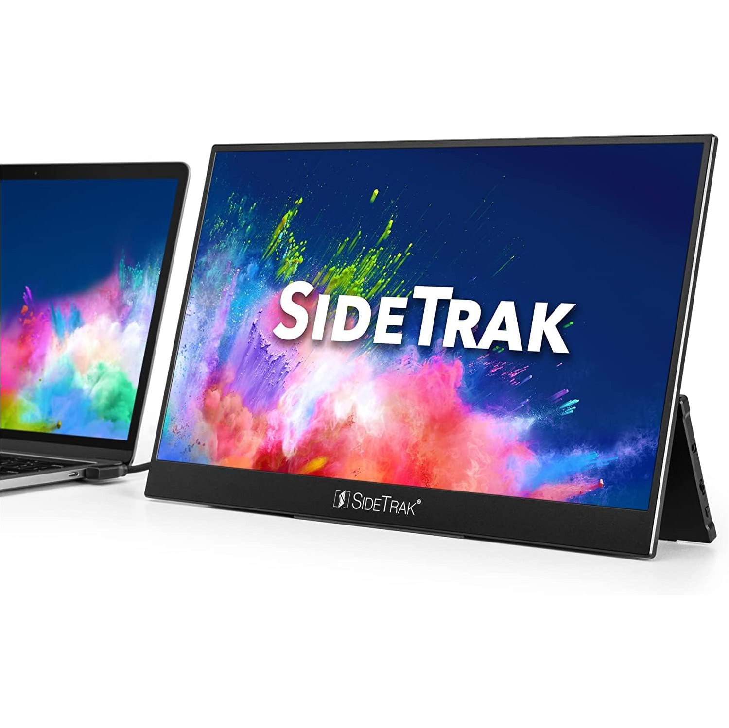 SideTrak Solo 15.8" Freestanding Portable 1080P Monitor, USB Or Mini HDMI, Black