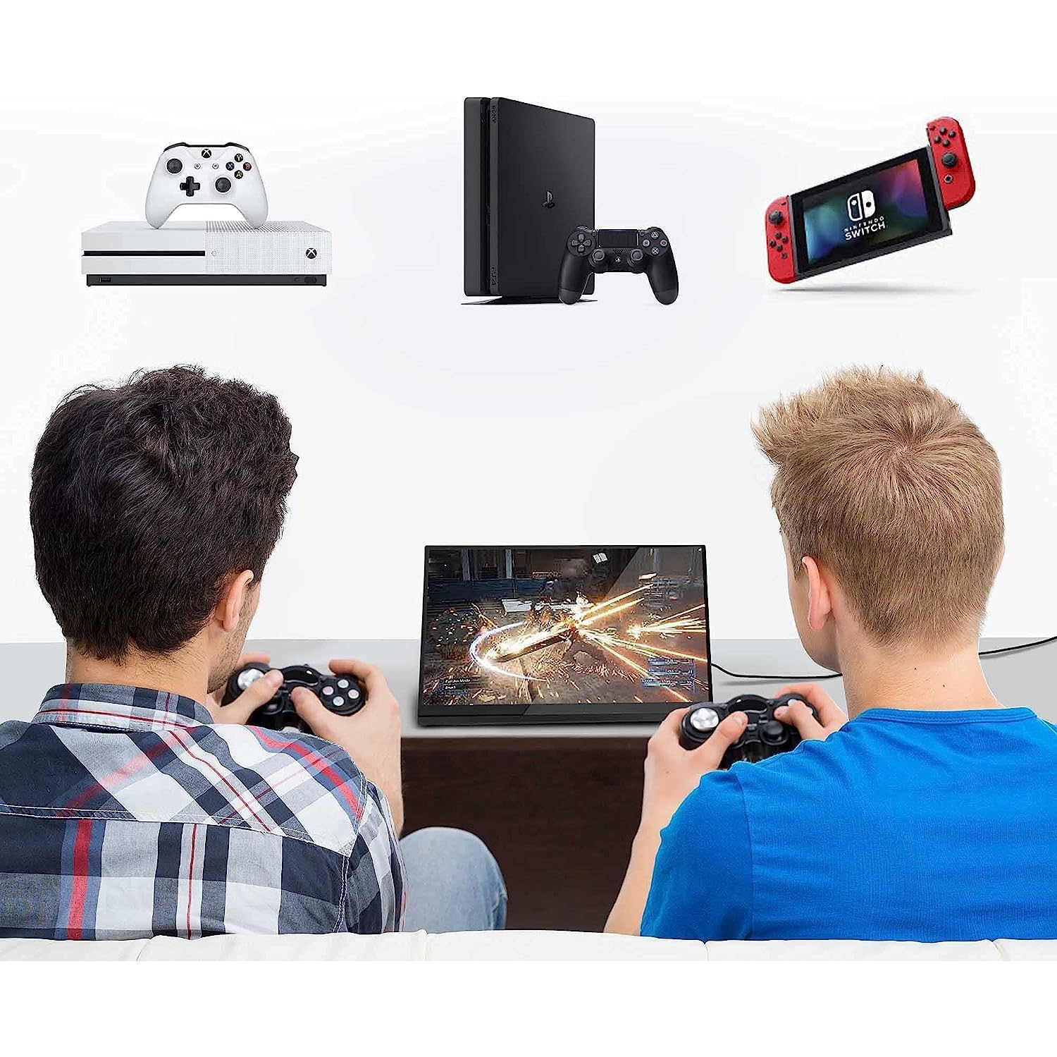 SideTrak Solo 15.8" Freestanding Portable 1080P Monitor, USB Or Mini HDMI, Black