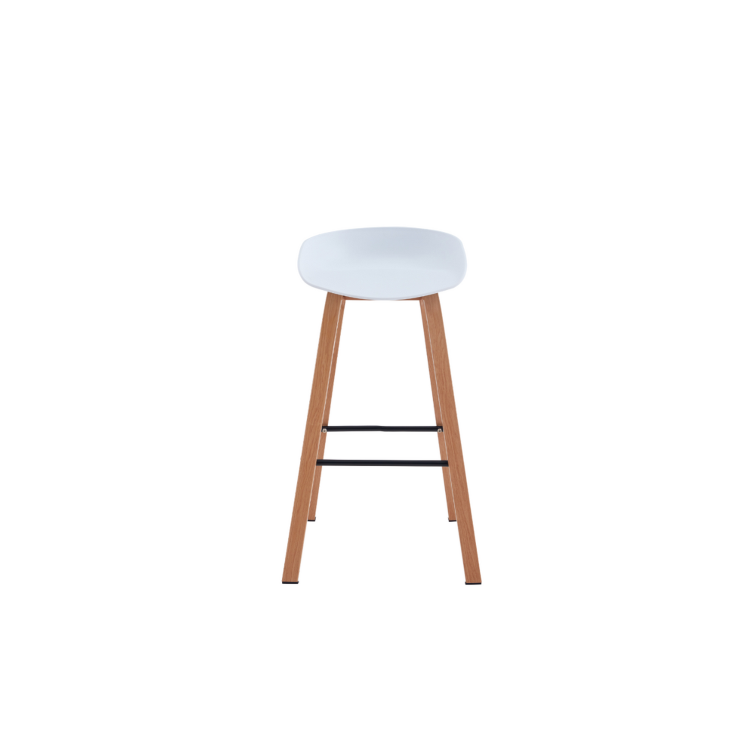 Aykah – Ensemble de 4 tabourets de bar Willow, tabouret à hauteur de comptoir avec siège en plastique et pattes en métal, utilisé comme tabouret de