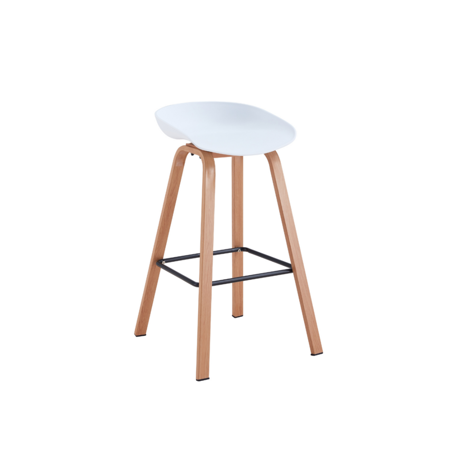 Aykah – Ensemble de 4 tabourets de bar Willow, tabouret à hauteur de comptoir avec siège en plastique et pattes en métal, utilisé comme tabouret de