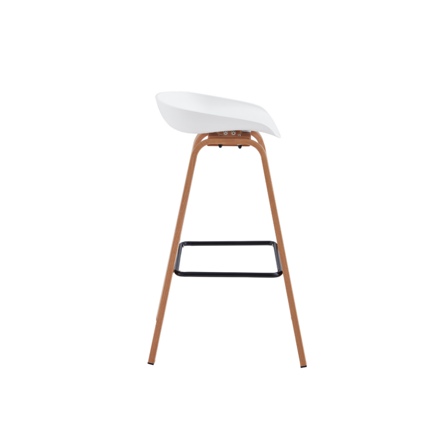 Aykah – Ensemble de 4 tabourets de bar Willow, tabouret à hauteur de comptoir avec siège en plastique et pattes en métal, utilisé comme tabouret de