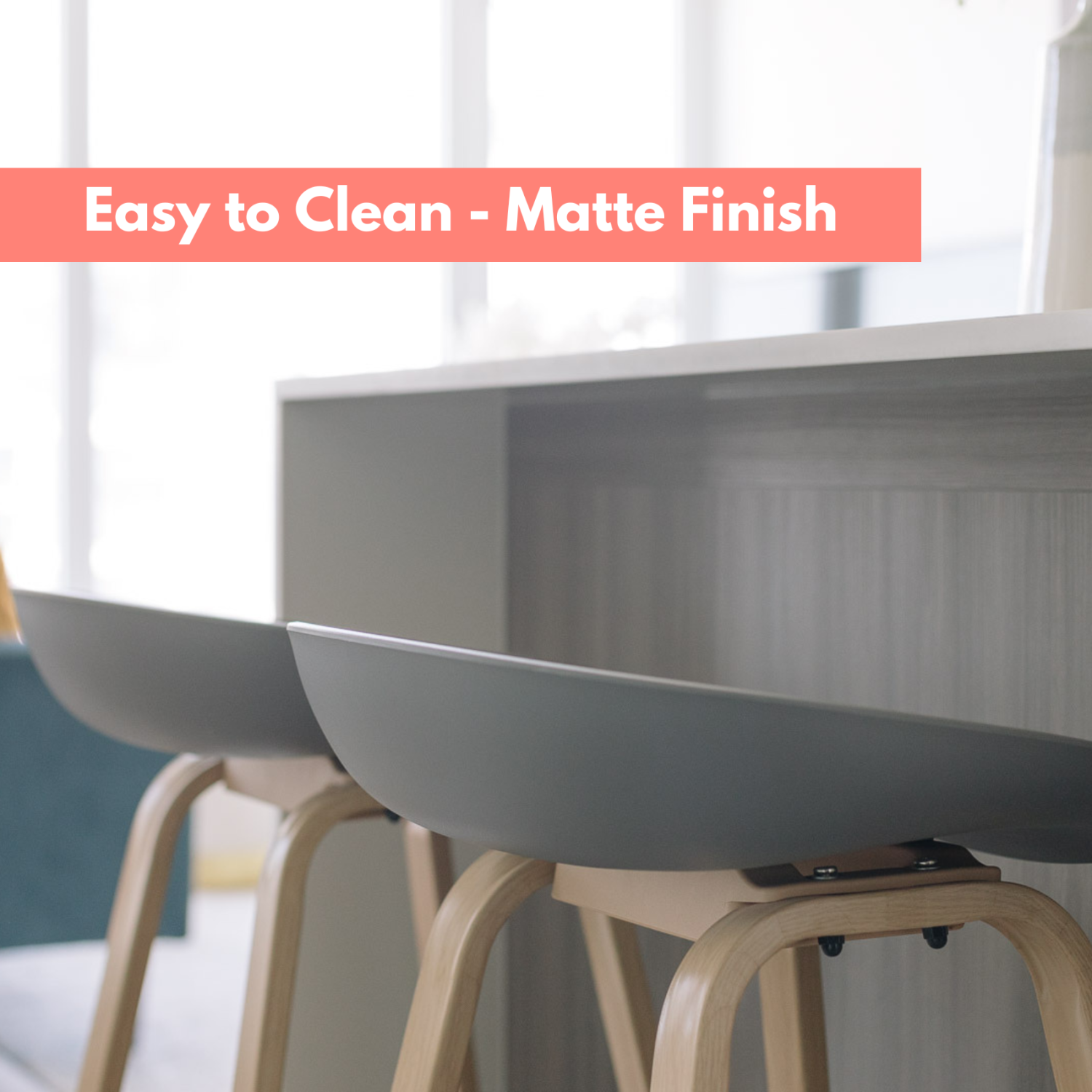 Aykah Willow Bar Stools, Stools Set of 4, Counter Height Stool with Plastic Seat and Metal Legs, Used as Kitchen Stool, Counter Stools, Easy to