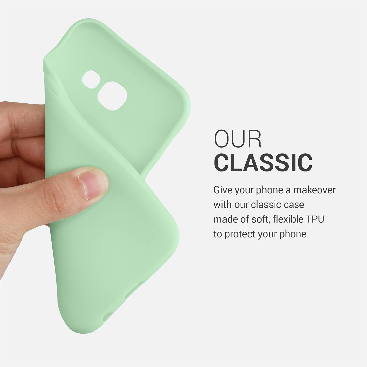 Case Compatible with Samsung Galaxy A5 Case - Soft Slim Protective TPU Silicone Cover - Mint Matte