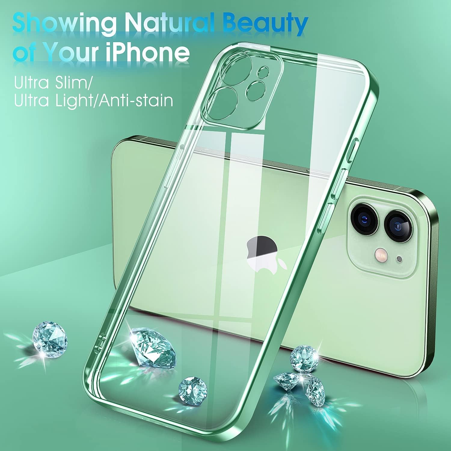 Crystal Clear Case for iPhone 12 Mini, [Not Yellowing] [Camera Protection] [Military Grade Drop Tested]