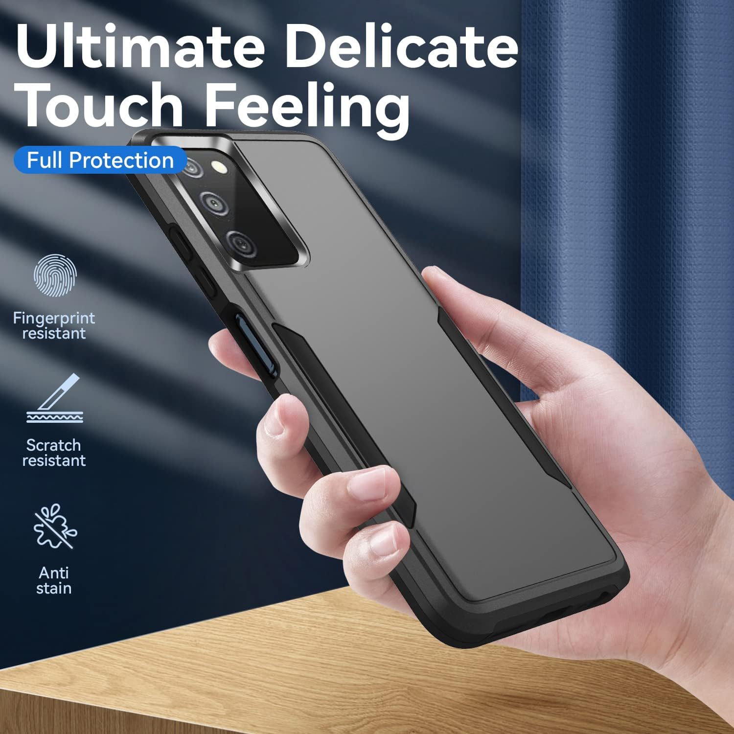 Defender Case Designed for Samsung Galaxy A03s Case, Heavy Duty Shockproof Dustproof Rugged Protective Bumper