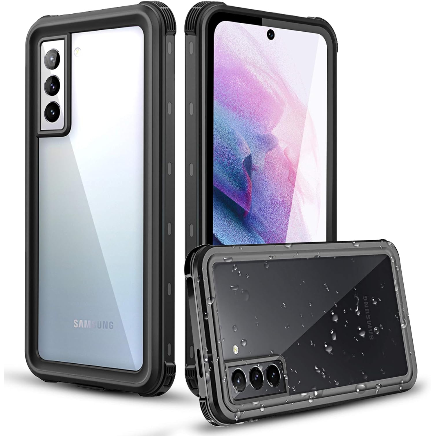 for Samsung Galaxy S21 Plus Case Waterproof, Clear Water Proof Shockproof Dustproof Snowproof Full Body Rugged