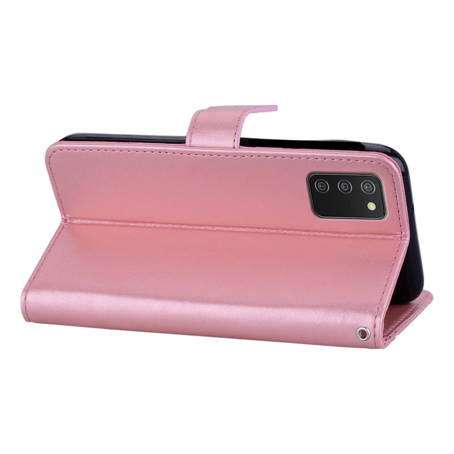 Samsung Galaxy A03S Phone Case Glitter Bling Diamond Case Flip Embossing PU Leather Wallet Case with Wrist