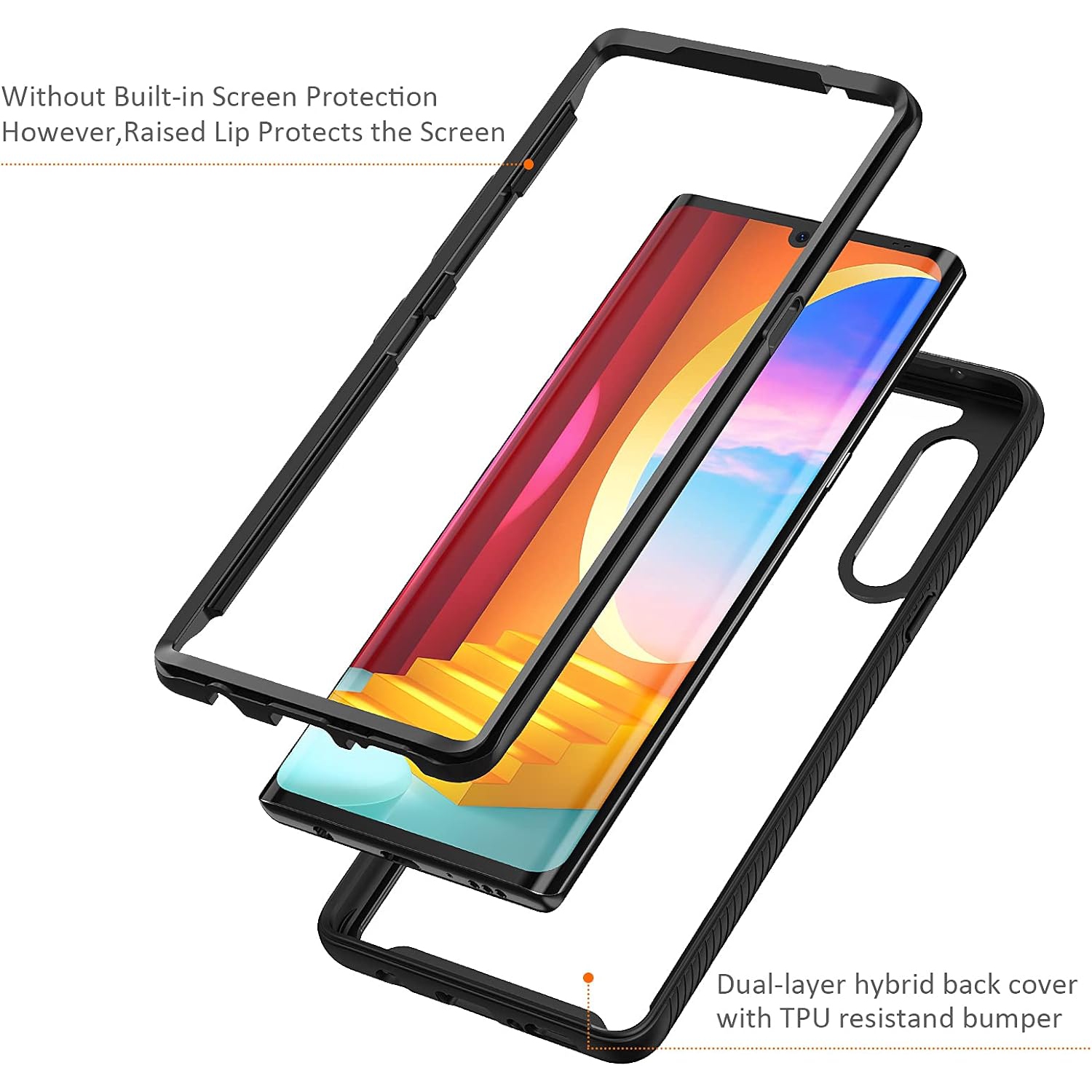 LG Velvet Case 5G, [Scratch Resistant] Shockproof Bumper Clear Rugged Protective Cover for LG Velvet Without