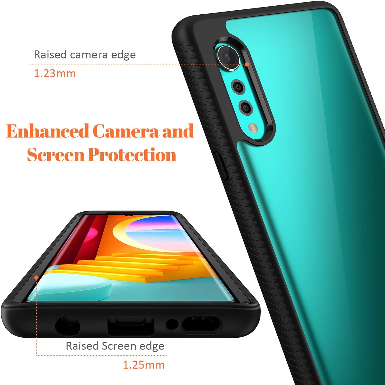 LG Velvet Case 5G, [Scratch Resistant] Shockproof Bumper Clear Rugged Protective Cover for LG Velvet Without