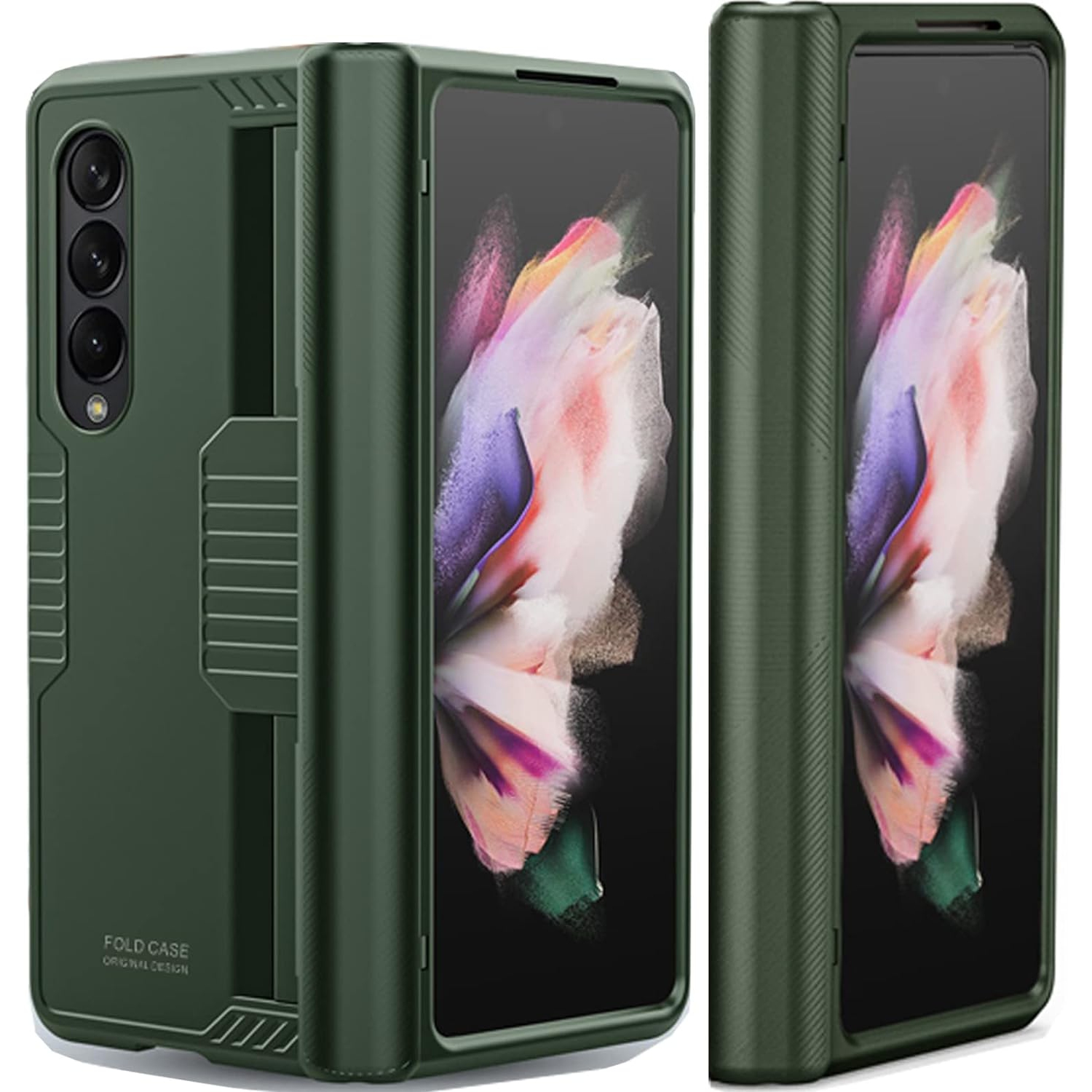 Compatible Samsung Galaxy Z Fold 3 Case Hinge Protection,Upgrade Maximum All-Inclusive Protection Luxury Case