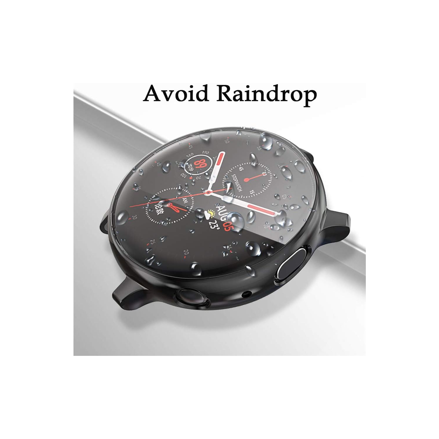 3-Pack Compatible with Samsung Galaxy Watch Active 2 Screen Protector Case, Soft TPU Plated All-Around