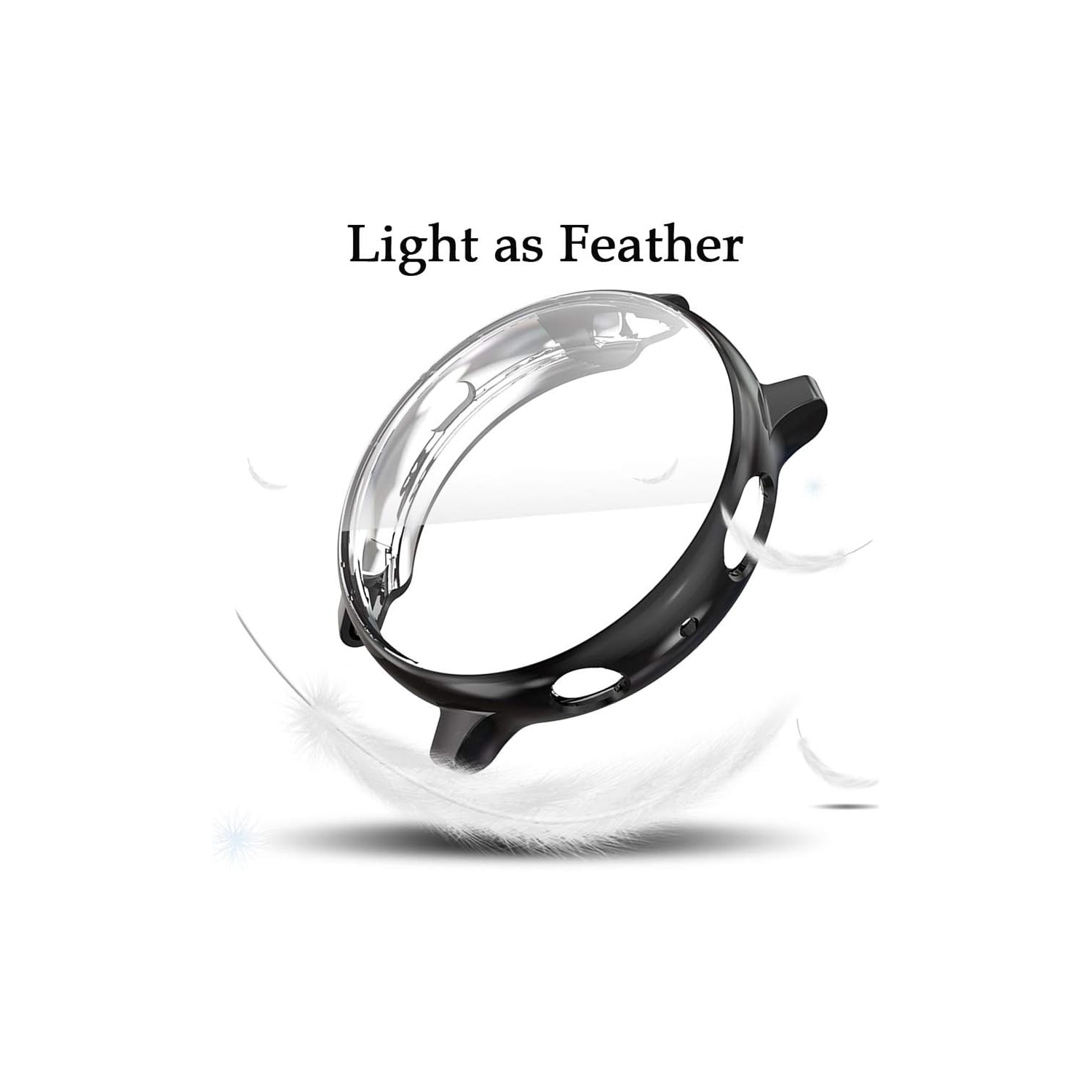 3-Pack Compatible with Samsung Galaxy Watch Active 2 Screen Protector Case, Soft TPU Plated All-Around