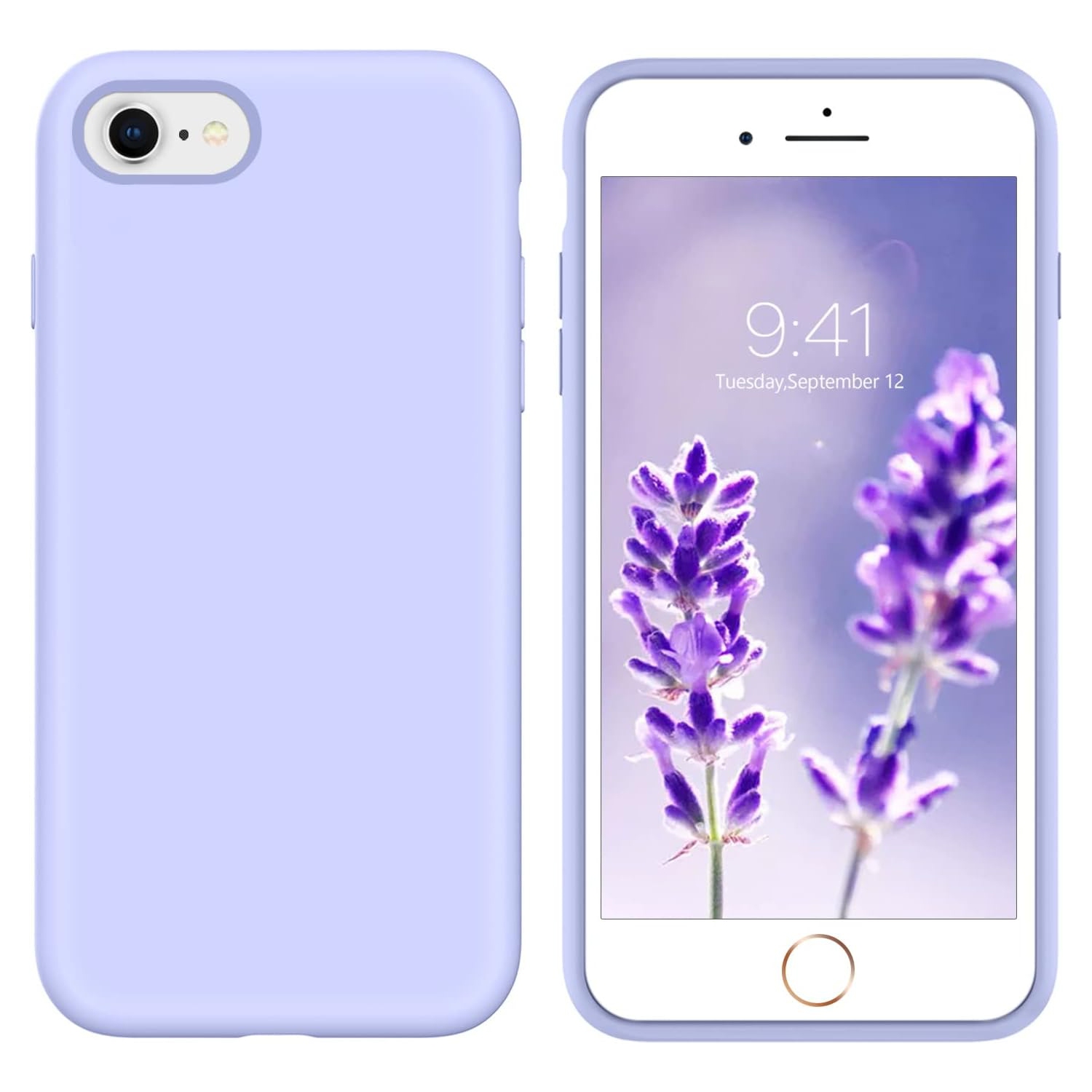 iPhone SE – Étui 2022, étuis pour iPhone se 2020/8/7, étui pour téléphone mobile mince en caoutchouc souple silicone liquide