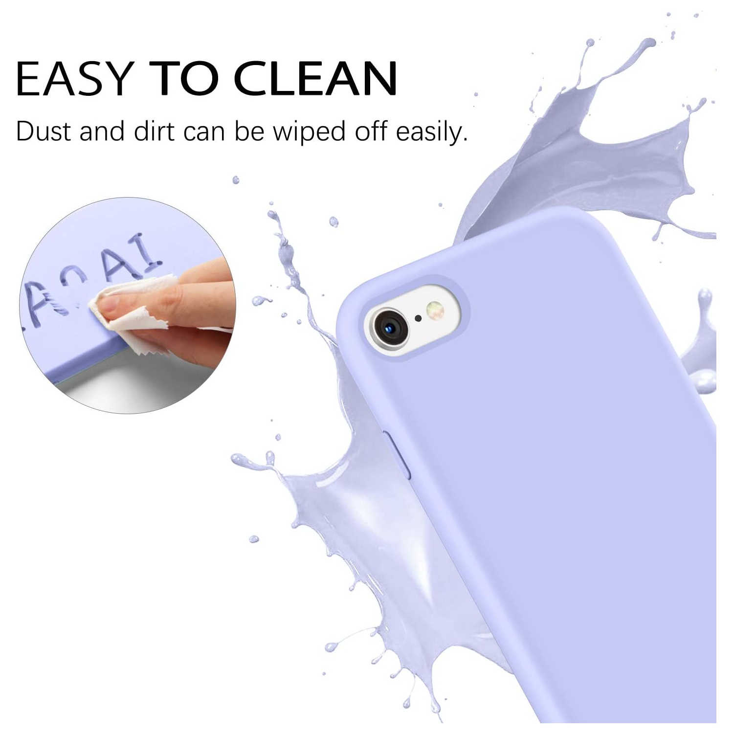 iPhone SE – Étui 2022, étuis pour iPhone se 2020/8/7, étui pour téléphone mobile mince en caoutchouc souple silicone liquide