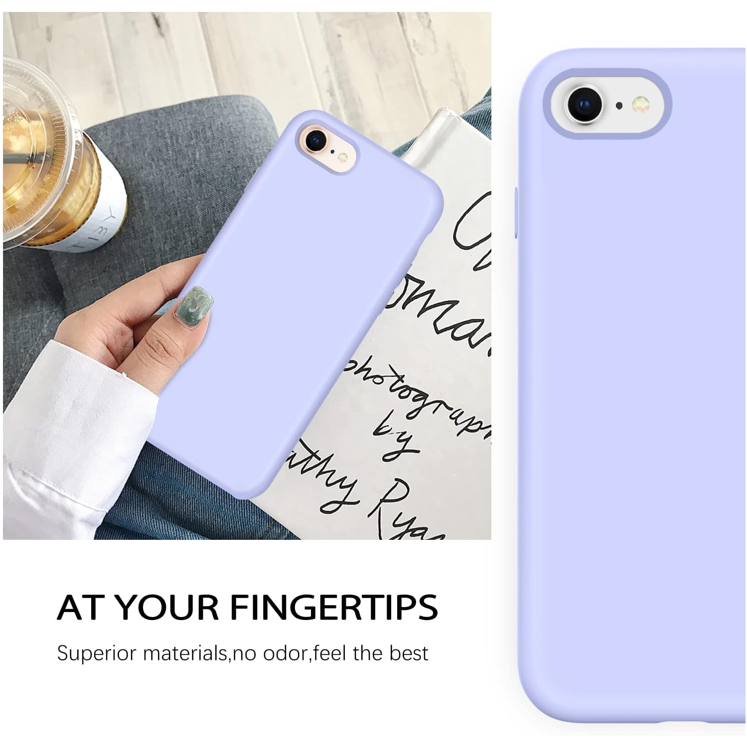 iPhone SE – Étui 2022, étuis pour iPhone se 2020/8/7, étui pour téléphone mobile mince en caoutchouc souple silicone liquide