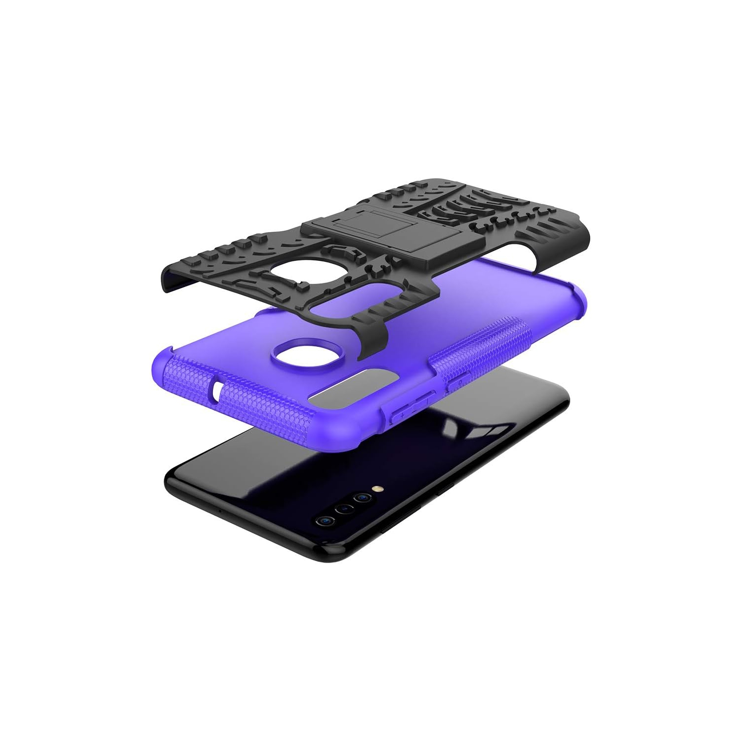 Samsung A20 Phone Case, Samsung A50 Phone Case, Shockproof Slim Protective with Kickstand Hard Phone Cover