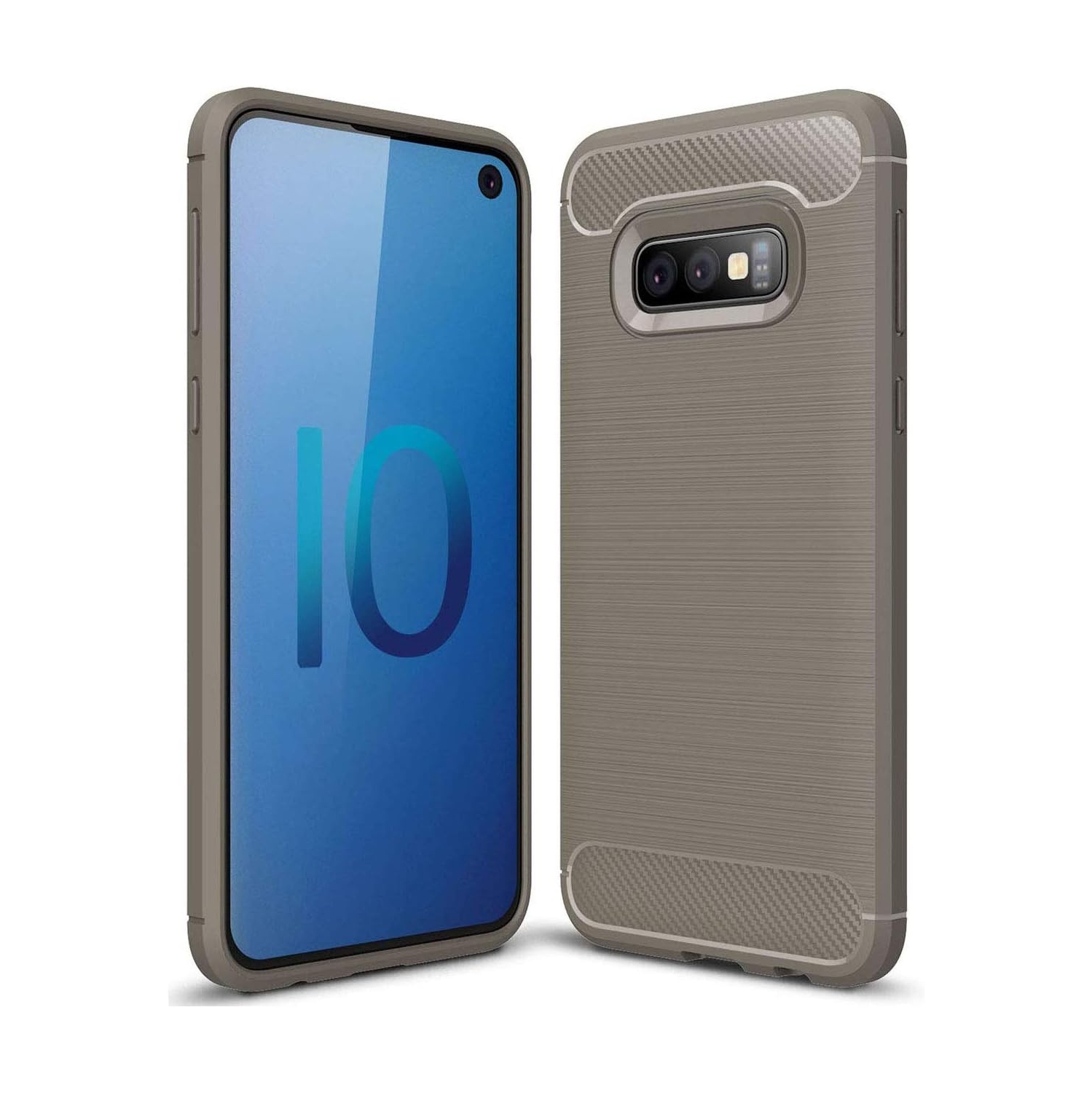 [Fibre de carbone] Étui pour Galaxy S10e de Samsung, durable [absorption des chocs] Étui mince en TPUR mat léger