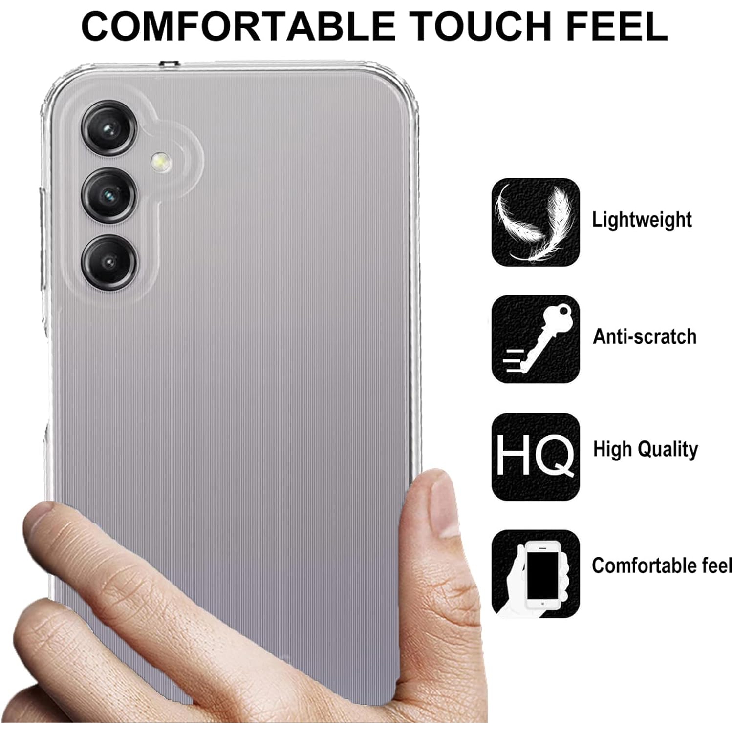 Case for Samsung&nbsp;Galaxy&nbsp;A14 4G/5G, Ultra Slim TPU Shockproof Anti-Drop Crystal Clear Case Flexible Lightweight