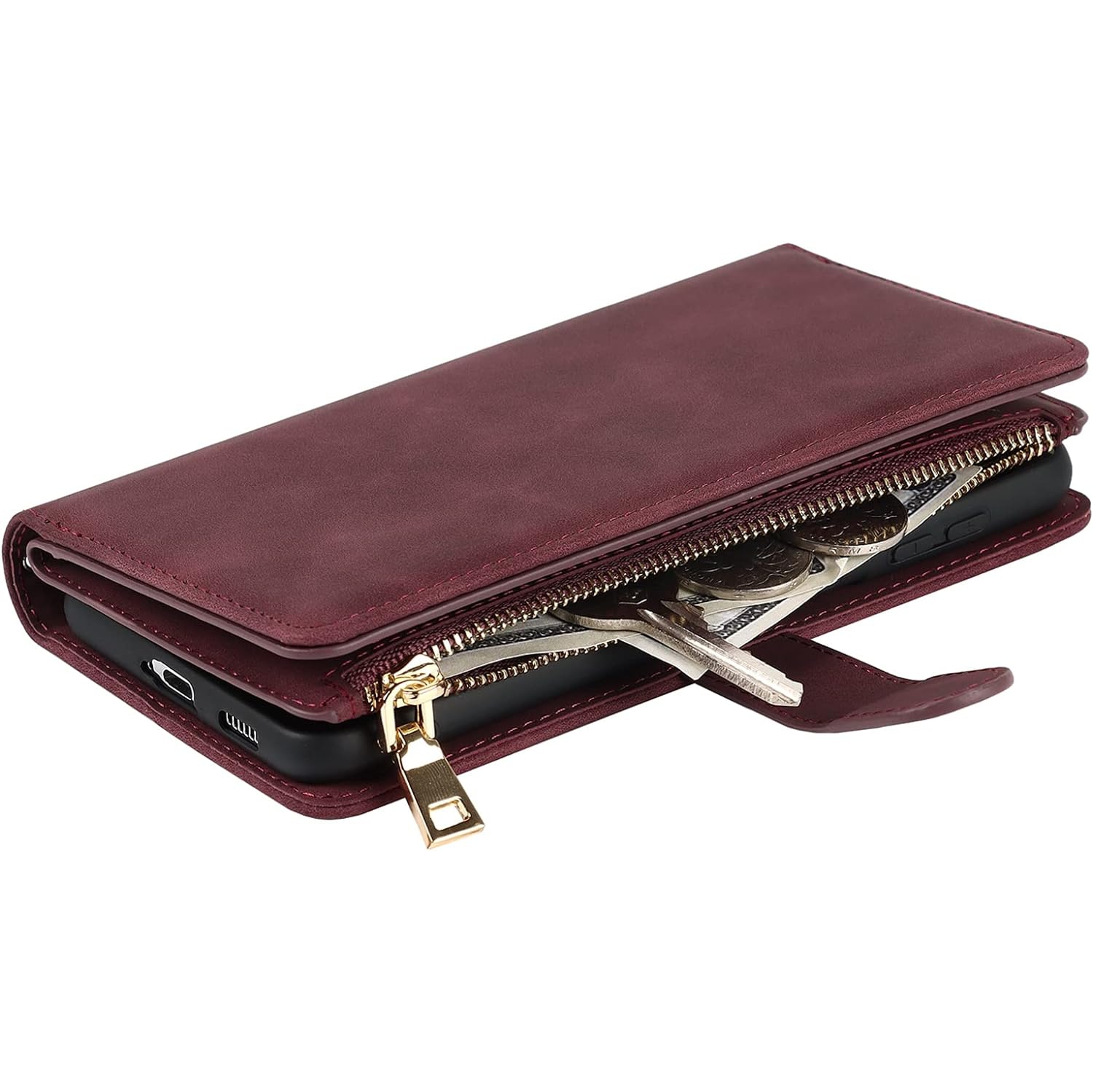 Samsung Galaxy S21 Plus 5G Wallet Case,[9 Card Slots] Removable Adjustable Crossbody Necklace Lanyard Shoulder