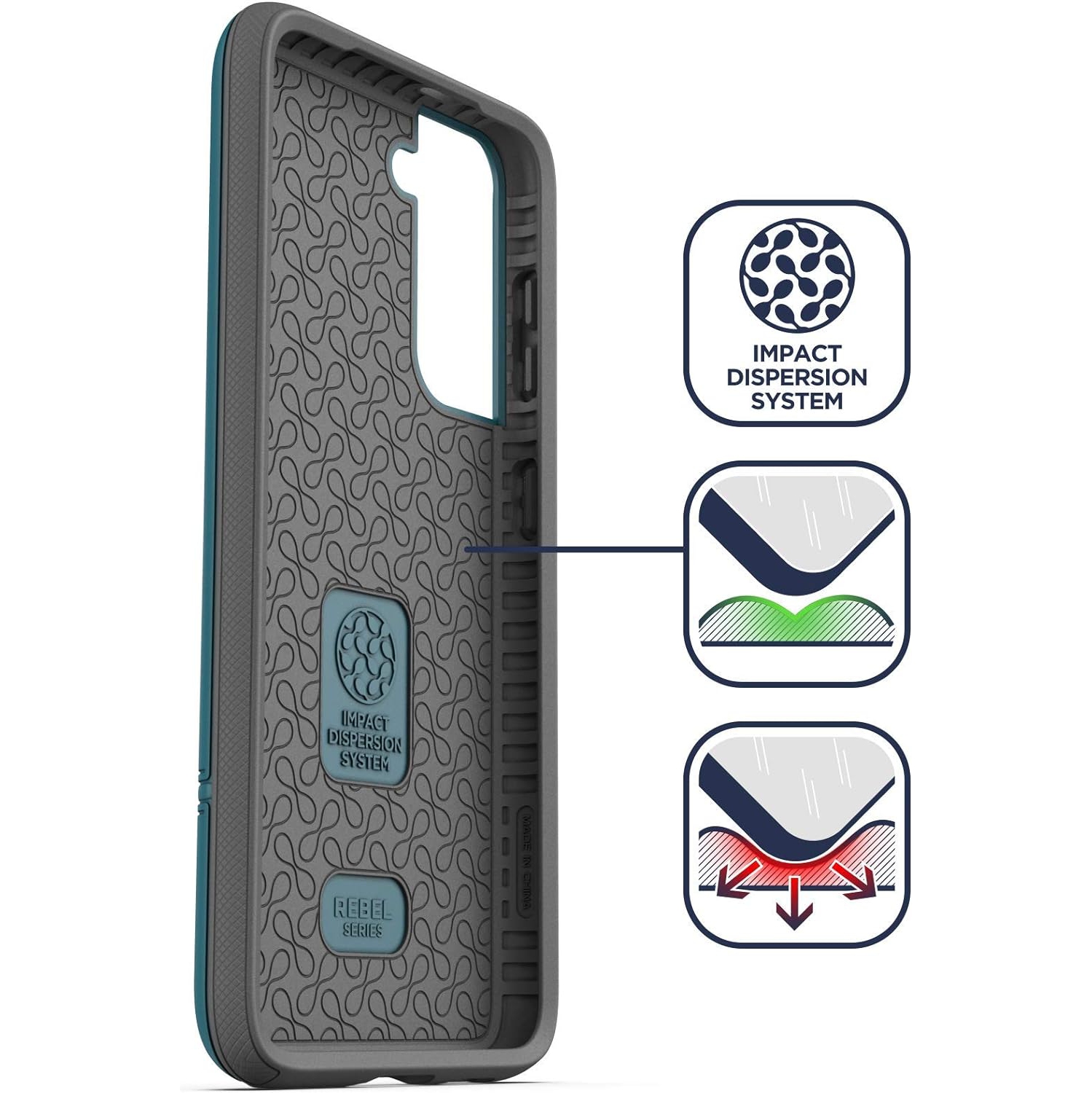 Rebel Series Designed for Samsung Galaxy S21 Plus Case, Heavy Duty Protective Phone Case