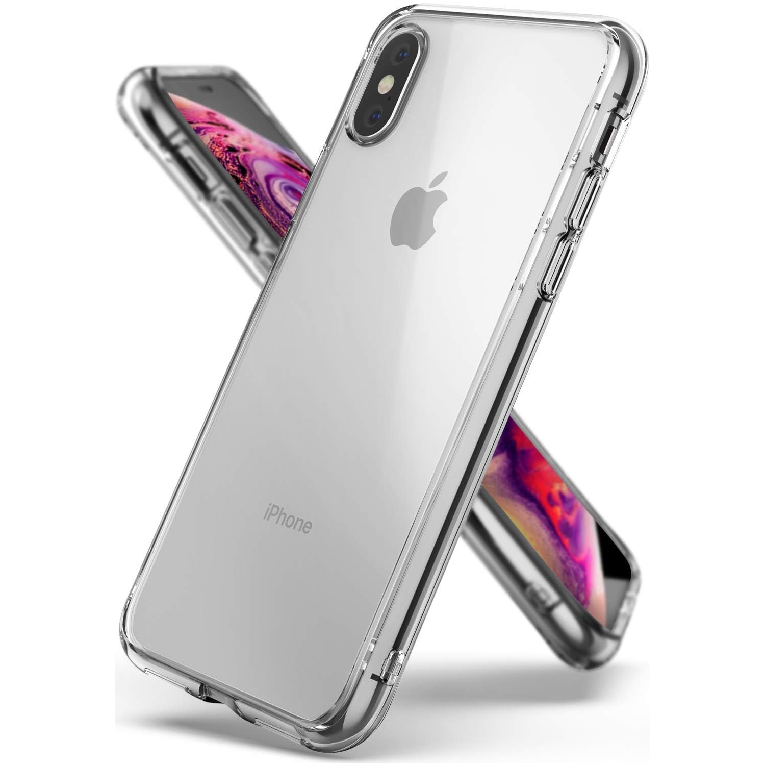 [Fusion] compatible avec l'étui iPhone XS, l'étui iPhone X, l'étui transparent en TPUR avec dos en polycarbonate [Drop Defense]