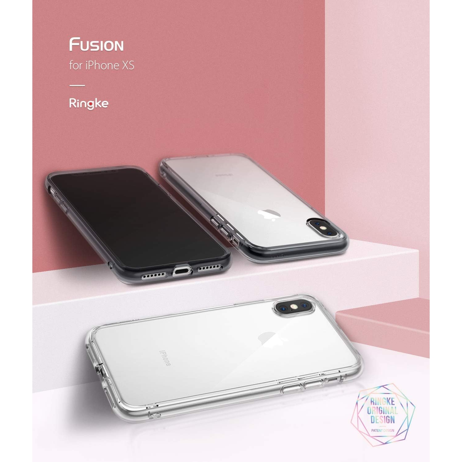 [Fusion] compatible avec l'étui iPhone XS, l'étui iPhone X, l'étui transparent en TPUR avec dos en polycarbonate [Drop Defense]