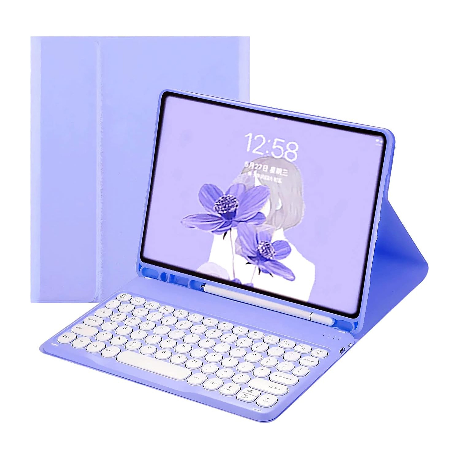 2021 New iPad Mini 6 Keyboard case iPad Mini 6th Generation 8.3inch Bluetooth Keyboard case Cute Round keycap