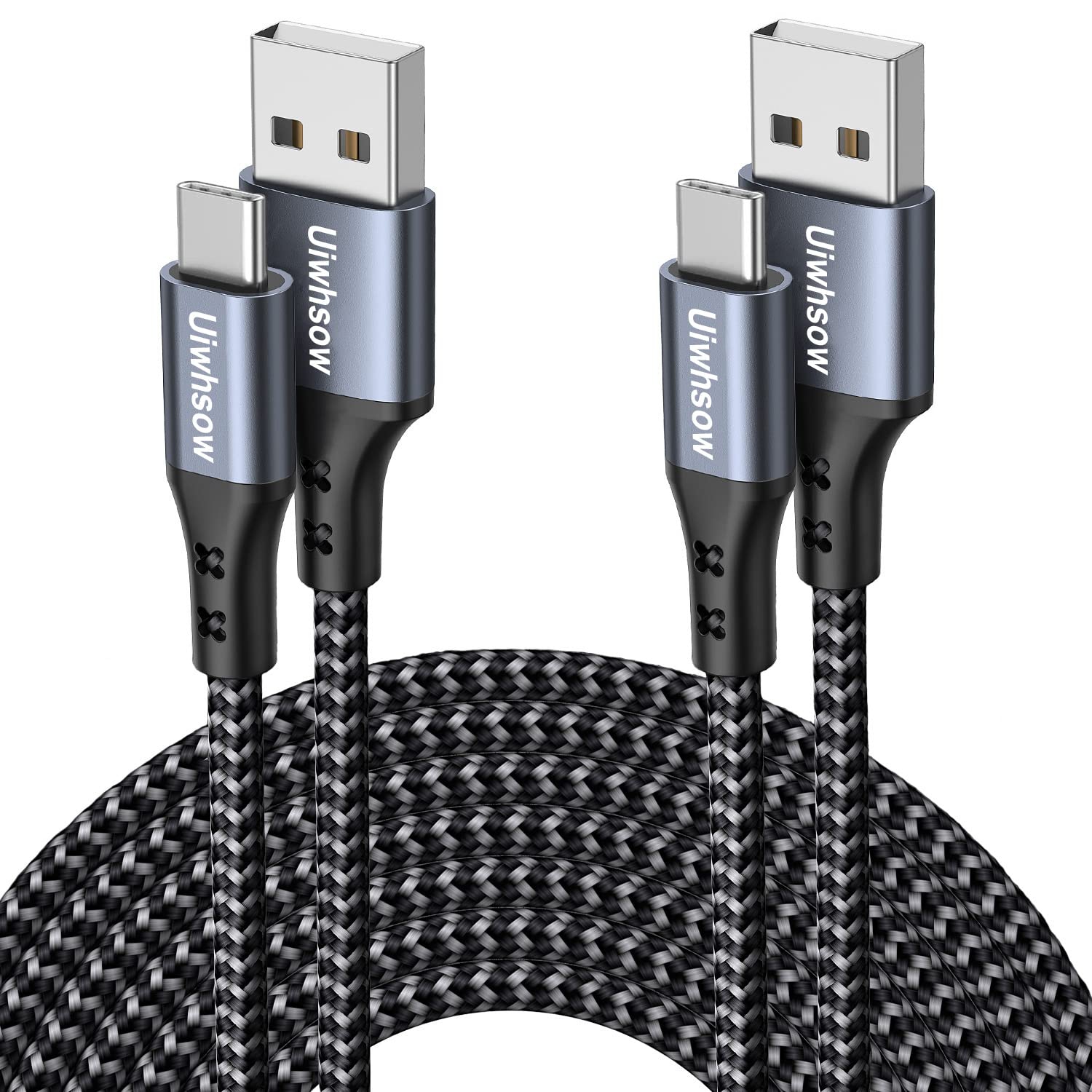 USB C Cable 2Pack 1M 2M, Type C Fast Charging Cable Braided USB C Fast Charger Cord Compatible for Samsung Galaxy S20/