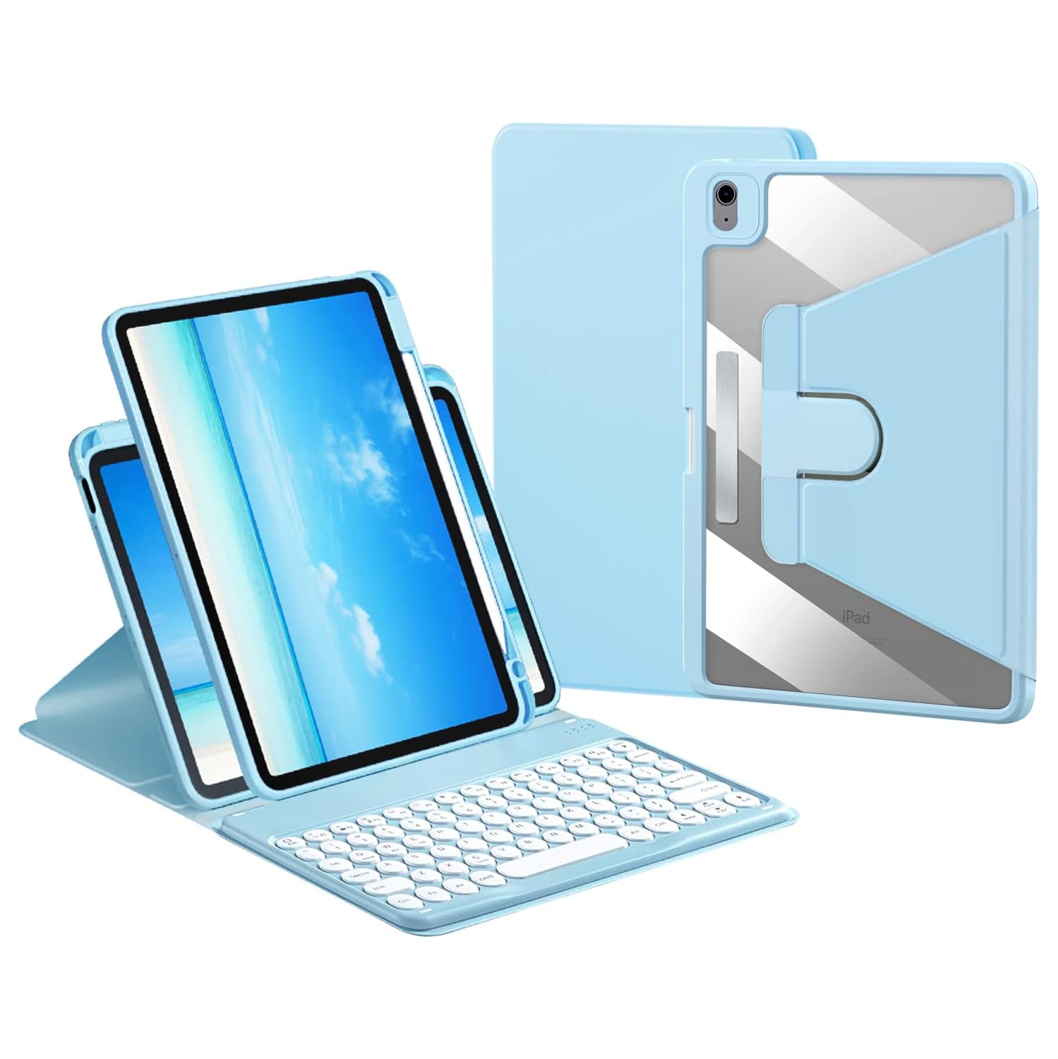Keyboard Case for iPad Air 5th Generation 2022/Air 4th Gen 2020 10.9",iPad Pro 11 2021/2020/2018,360 Rotatable Case