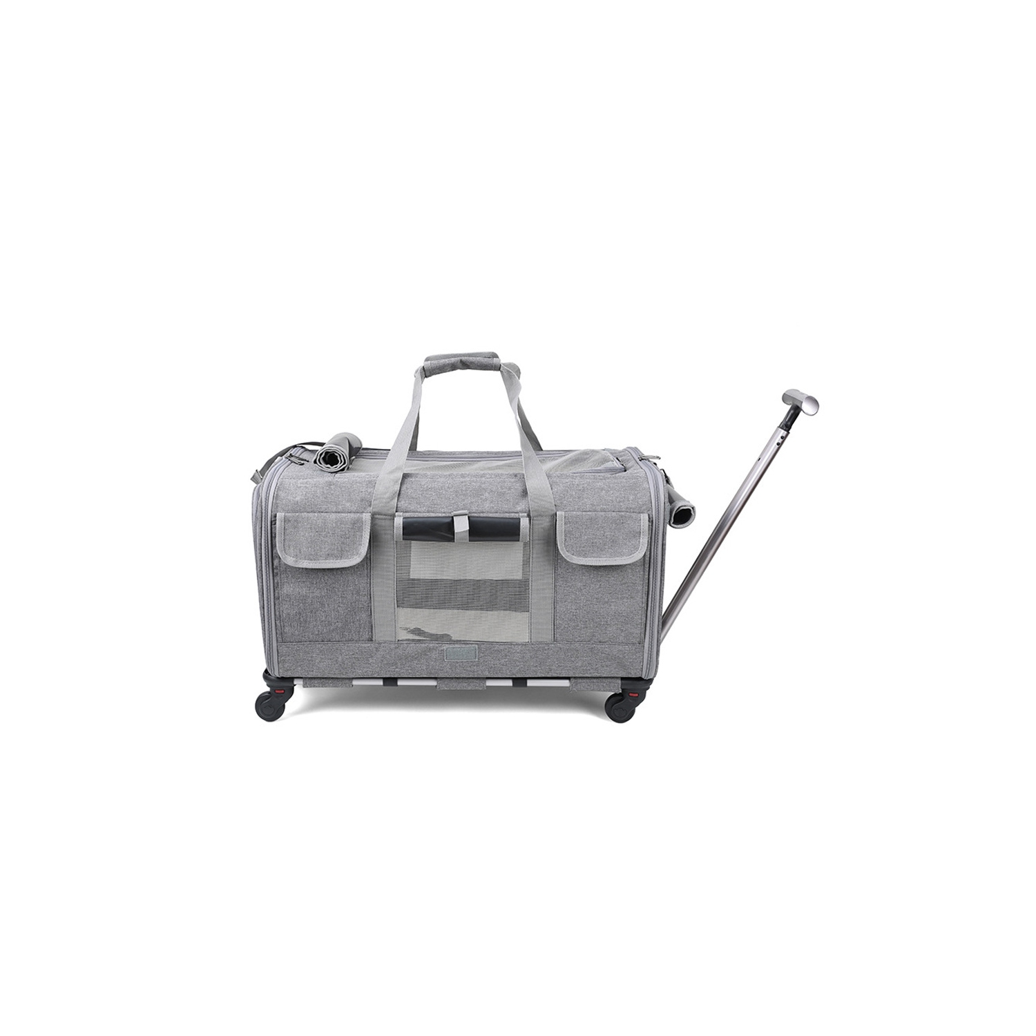axGear Rolling Pet Carrier Trolley Wheels Dog Cat Traveling Camping