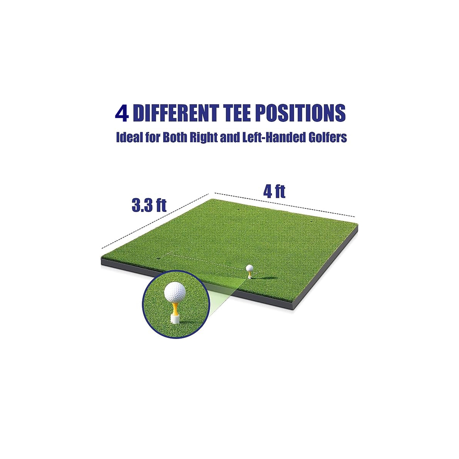 Tapis de golf Artificial Turf mat d'axGear pour s'exercer à l'intérieur et à l'extérieur, 3 x 4 pi