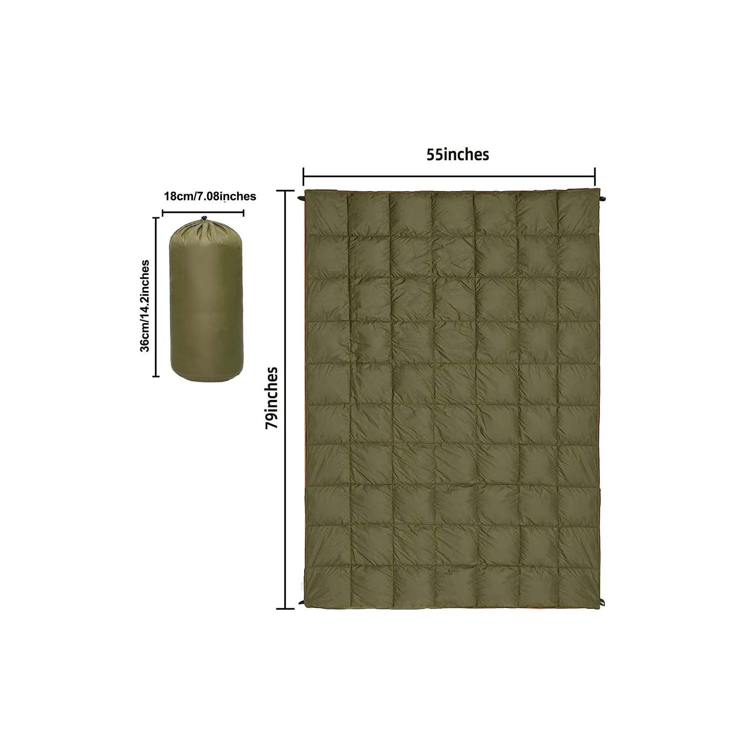 axGear Lightweight Blanket Outdoor Travel Puffy Camping Water repellent Resistant