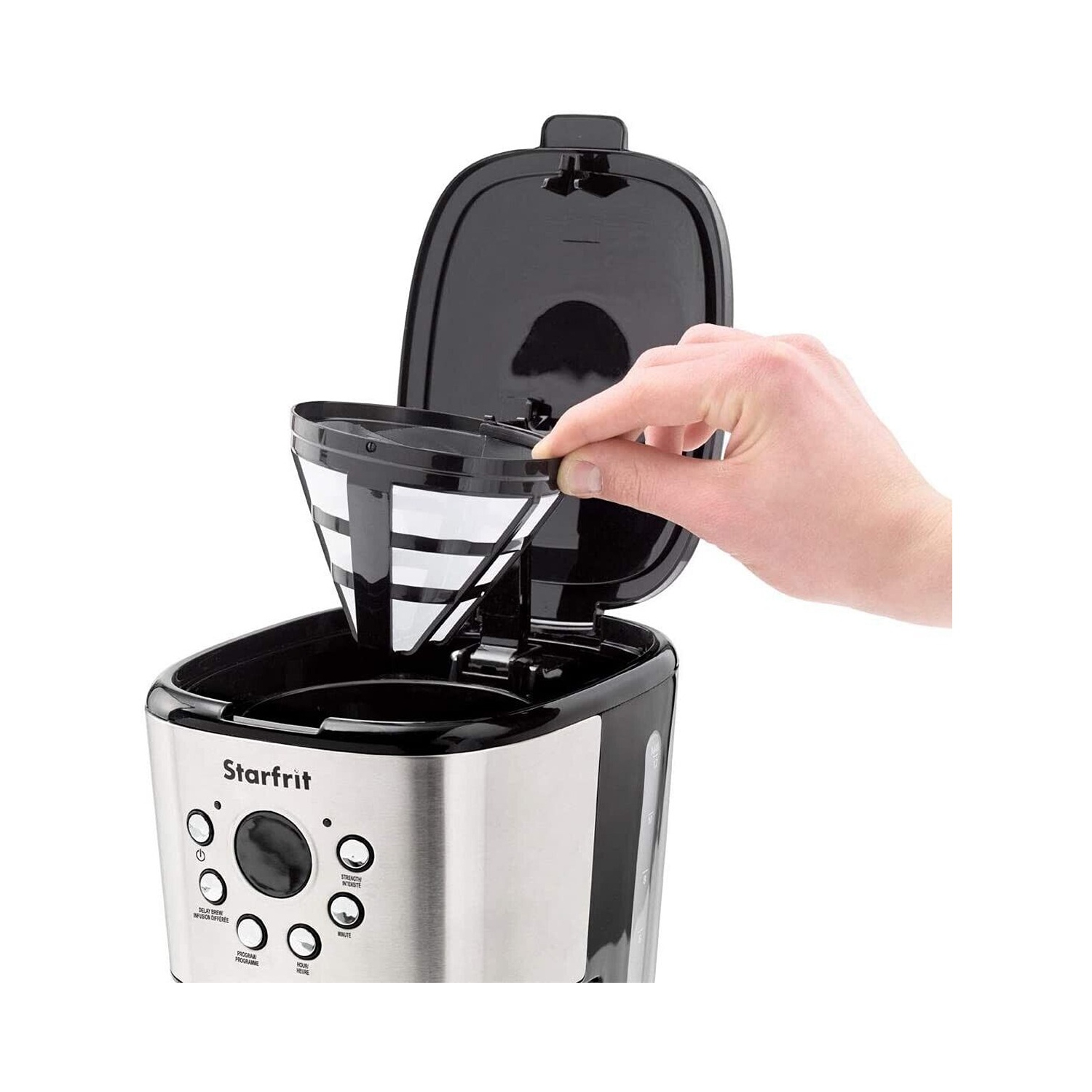 Starfrit 12 Cup Easy Programmable Coffee Maker - Black