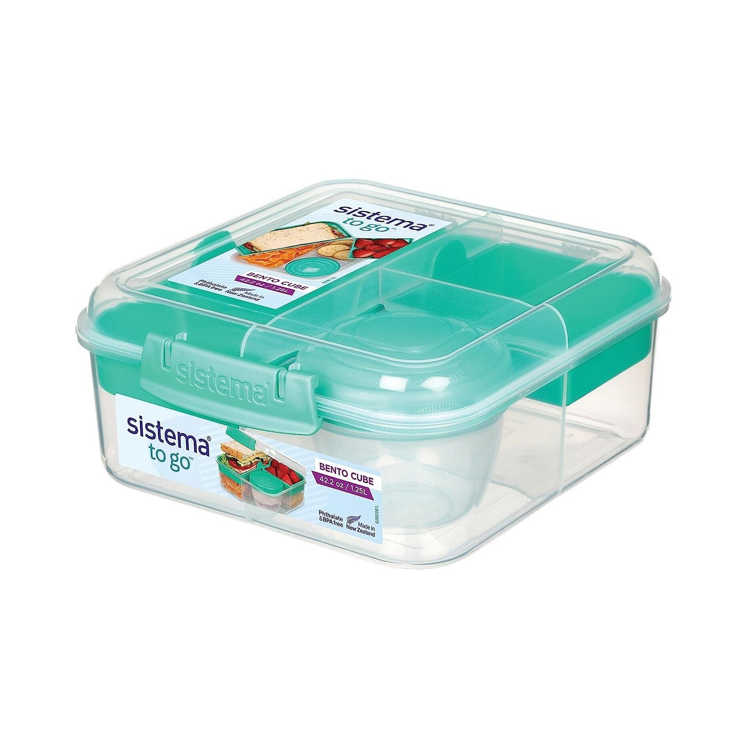 Sistema Multi Compartments Plastic Lunch Container - Clear