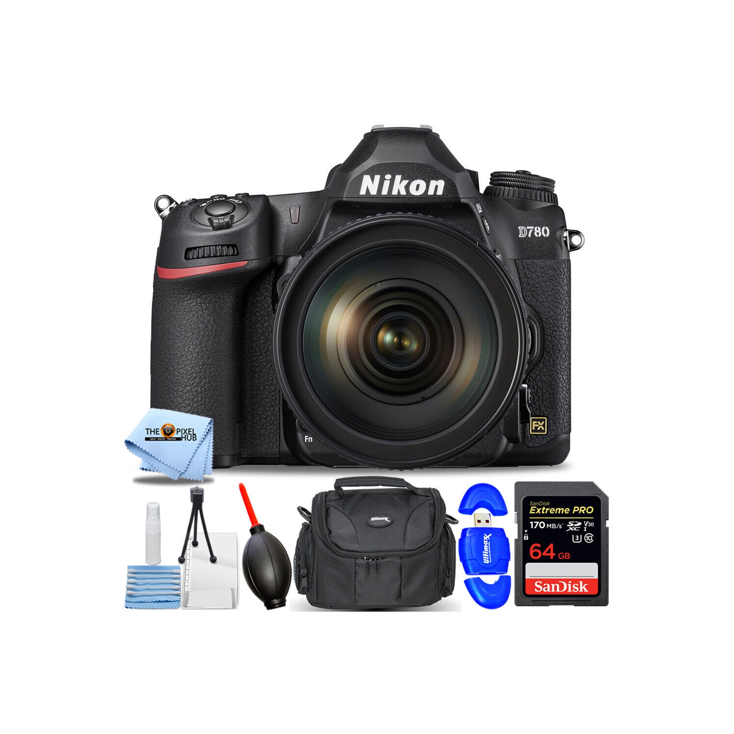 Nikon D780 DSLR Camera and AF-S NIKKOR 24-120mm f/4G ED VR Lens - Accessory  Kit