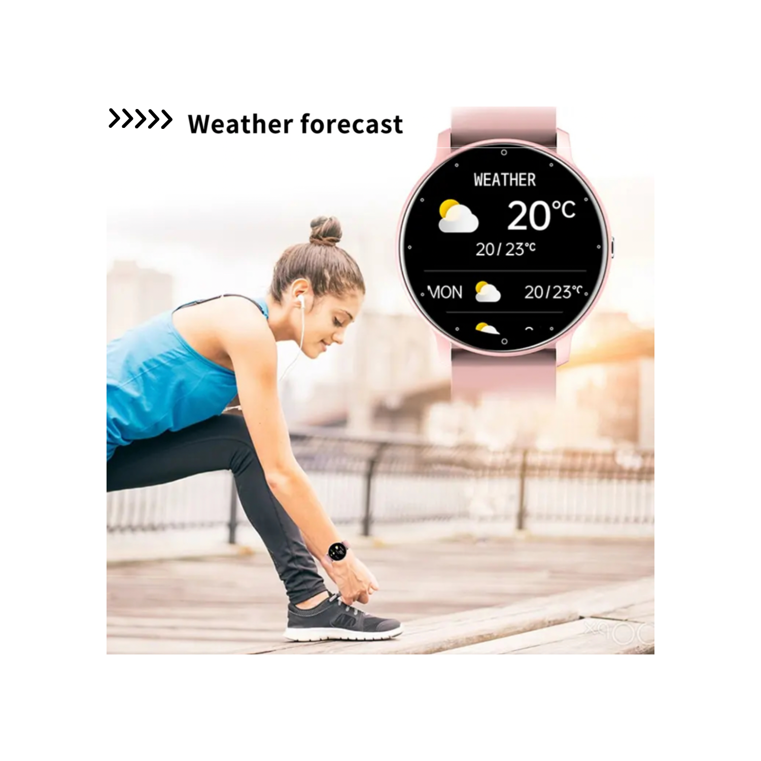 TUTT – montre intelligente à écran de 1,28 po pour femmes Fashion de C9&nbsp;mm BT Calling IP67 étanche Oxygen Level Heart Rate Monitoring Multi