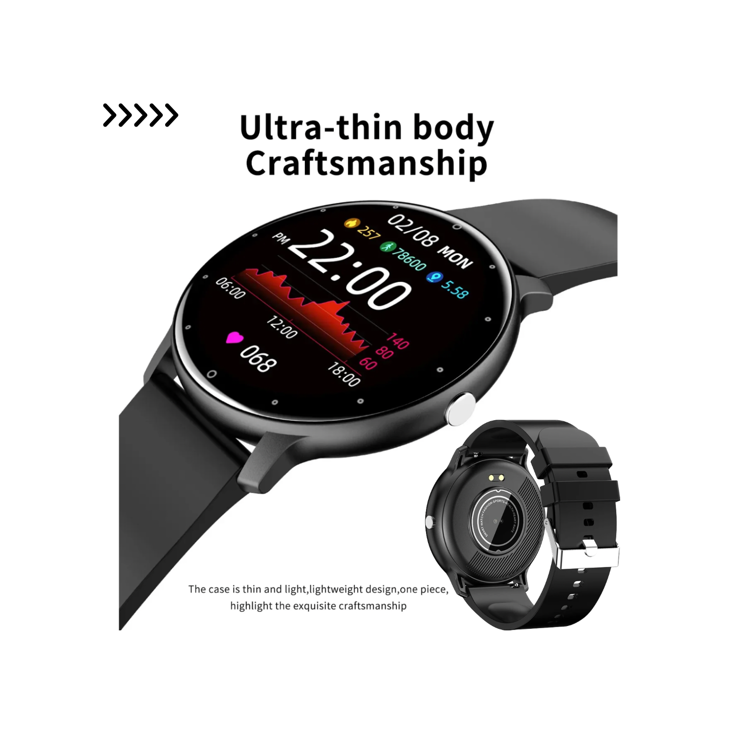 TUTT – montre intelligente à écran de 1,28 po pour femmes Fashion de C9&nbsp;mm BT Calling IP67 étanche Oxygen Level Heart Rate Monitoring Multi
