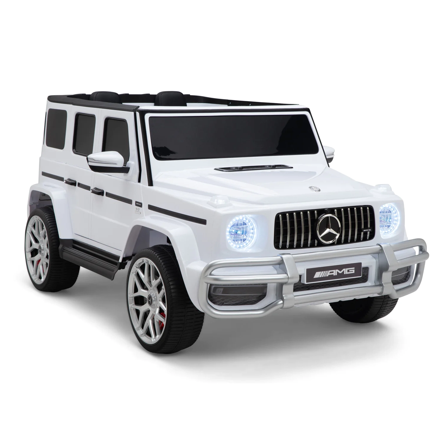 SONICTECK Kids Ride on Car Mercedes Benz G63 4x4 Electronic Ride on Car 2 Seater Bluetooth