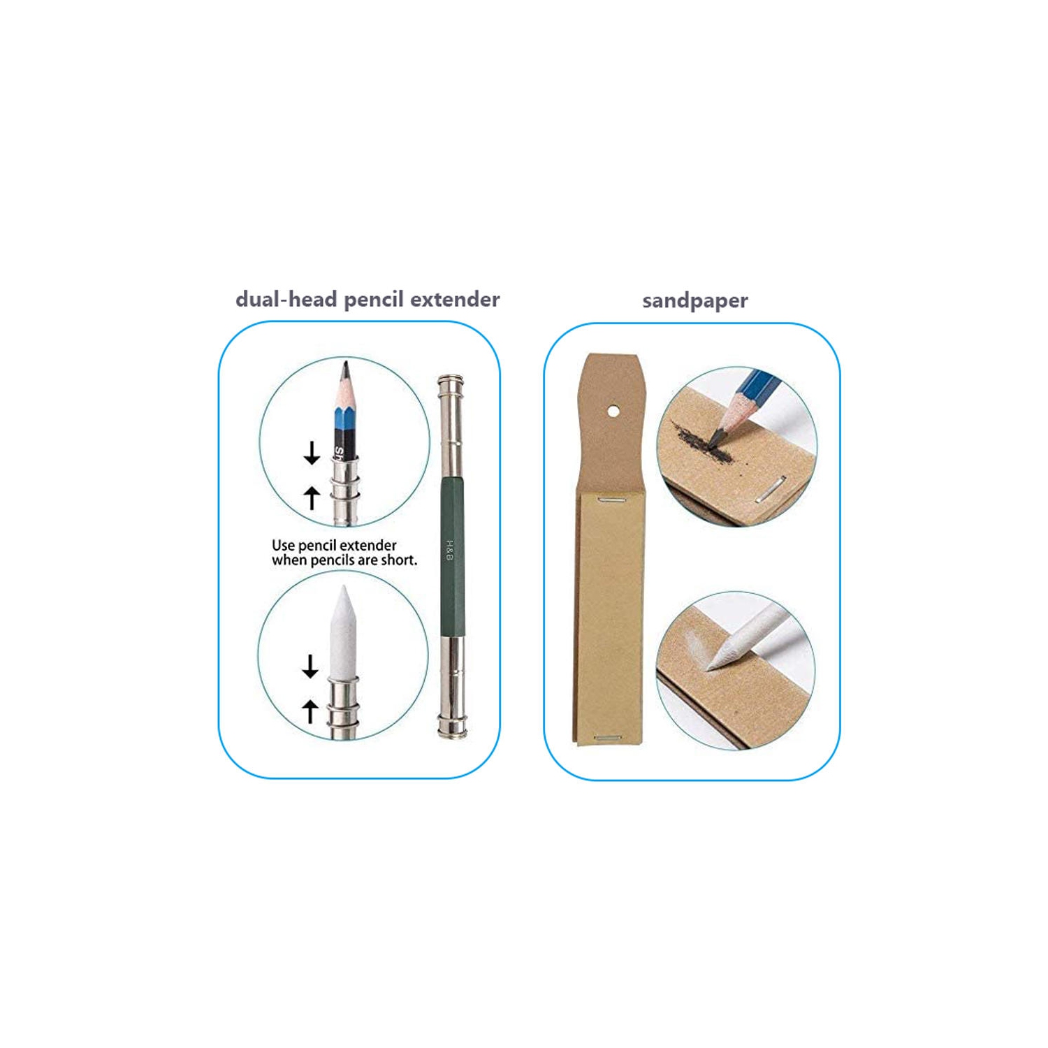 Ensemble de dessin professionnel de 33 pièces, crayon à croquis à dessin