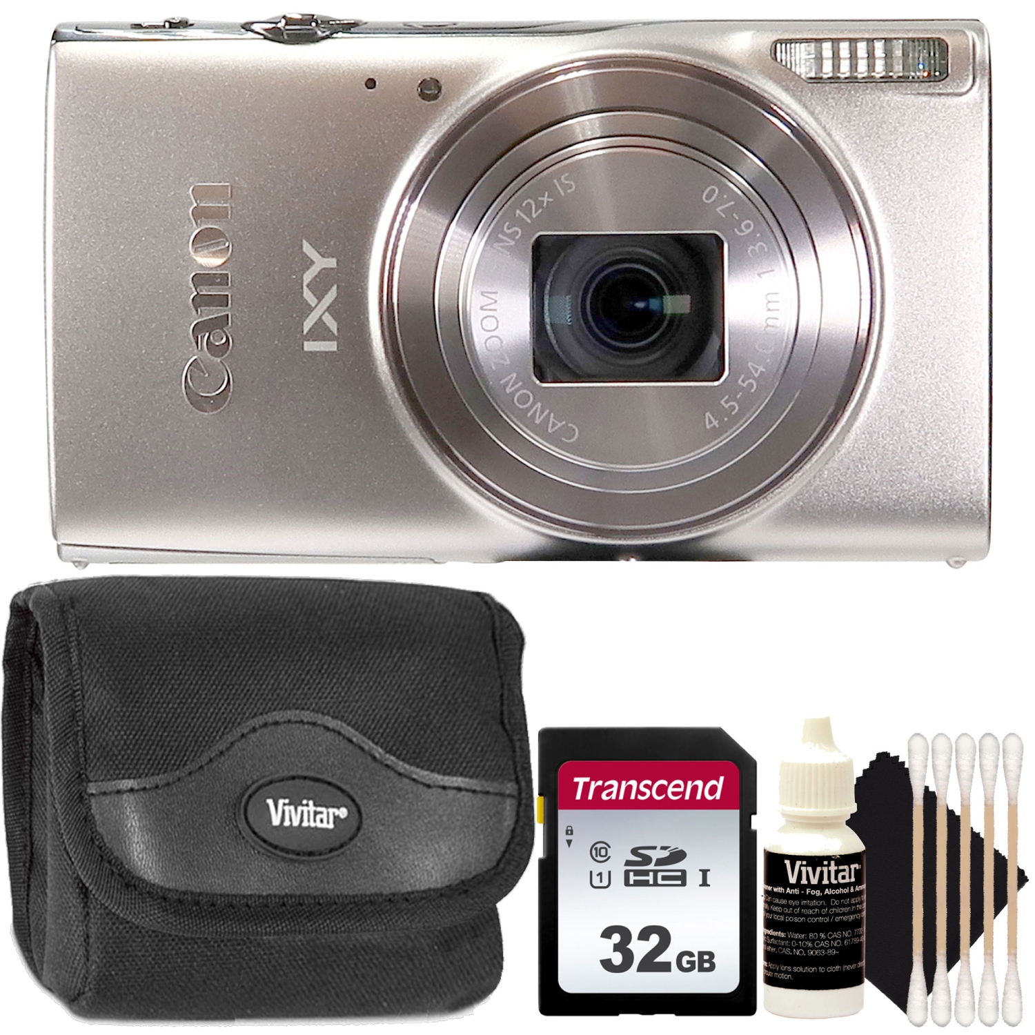 Canon Powershot IXY 650 / ELPH 360 20.2MP Digital Camera (Silver) Starter Kit