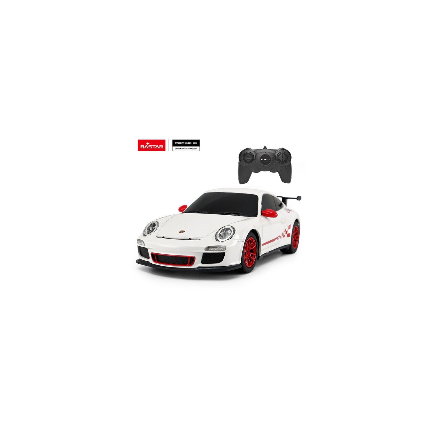 Rastar Remote Control R/C Porsche GT3 White 1:24 Racing car