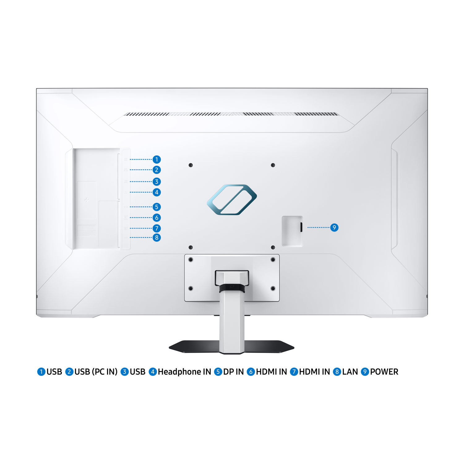 Moniteur de jeu FreeSync DEL VA Ultra HD 4K 144 Hz de 43 po Odyssey Neo G7 de Samsung avec temps de réponse de 1 ms gris à gris - Noir