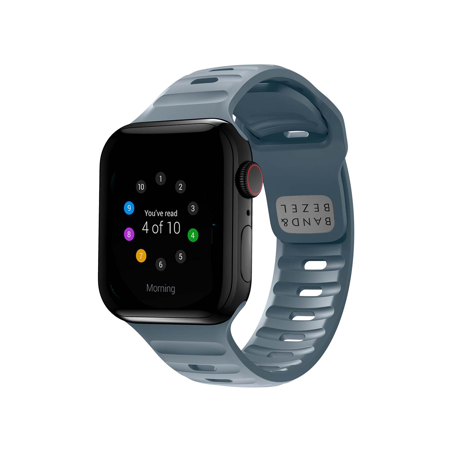 Band & Bezel Sporty Apple Watch Band - Premium FKM Apple Watch Bands, iWatch Bands - Apple Watch Strap for all Sizes Watch Series 9 Ultra 8 7 6 5 4 3