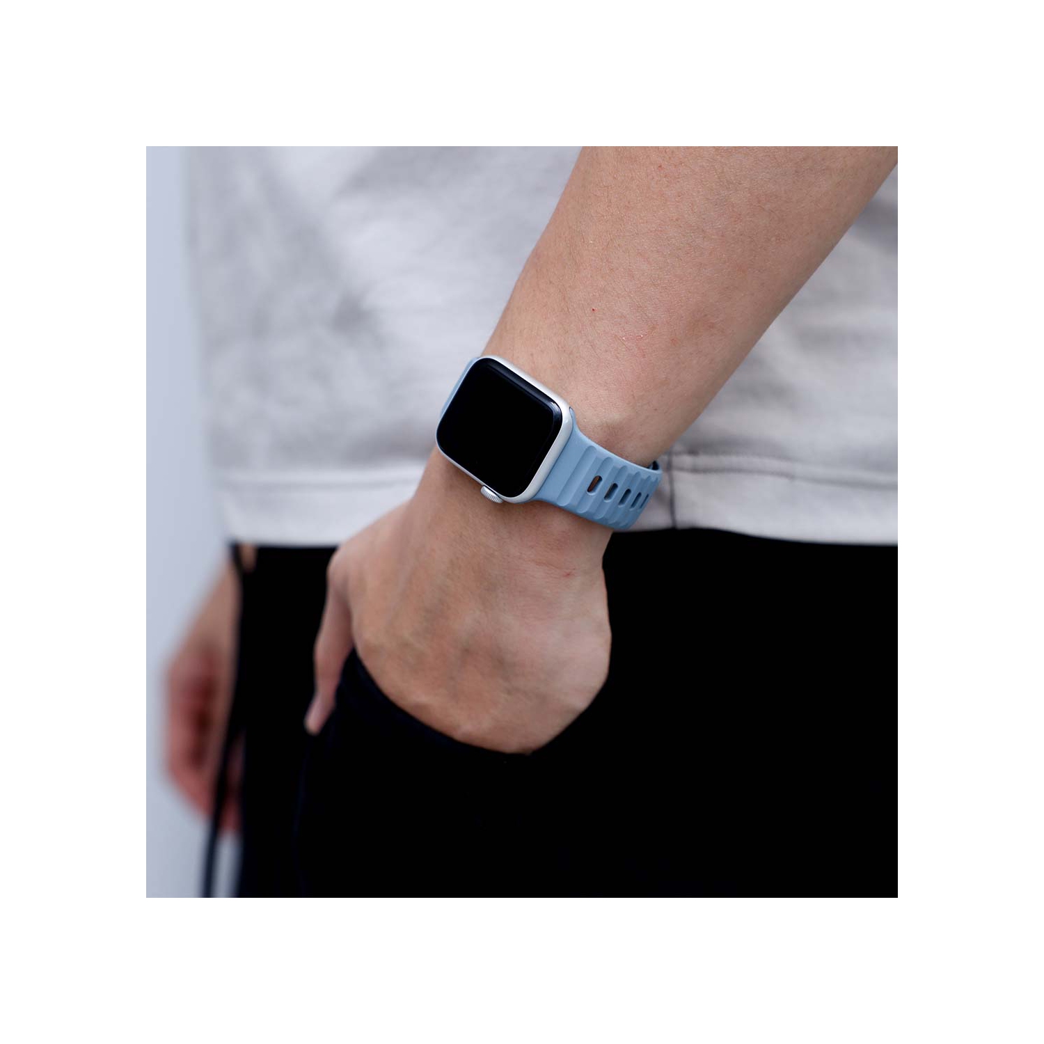 Band & Bezel Sporty Apple Watch Band - Premium FKM Apple Watch Bands, iWatch Bands - Apple Watch Strap for all Sizes Watch Series 9 Ultra 8 7 6 5 4 3