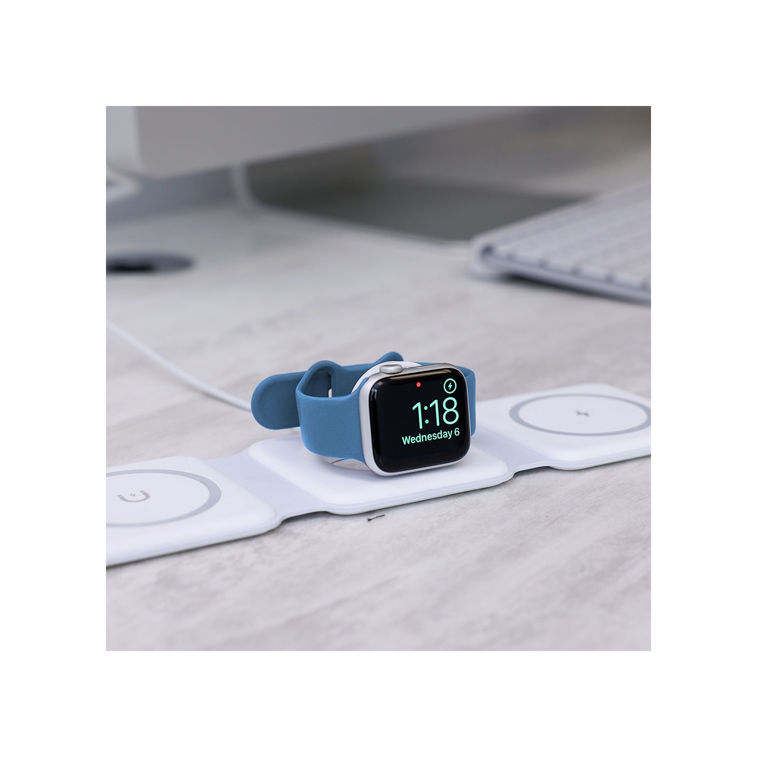 Band & Bezel Sporty Apple Watch Band - Premium FKM Apple Watch Bands, iWatch Bands - Apple Watch Strap for all Sizes Watch Series 9 Ultra 8 7 6 5 4 3