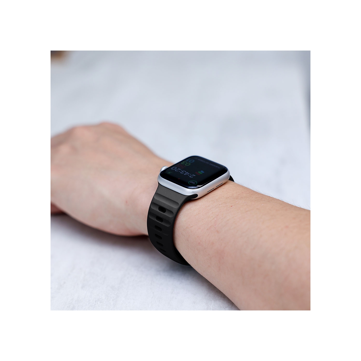 Band & Bezel Sporty Apple Watch Band - Premium FKM Apple Watch Bands, iWatch Bands - Apple Watch Strap for all Sizes Watch Series 9 Ultra 8 7 6 5 4 3